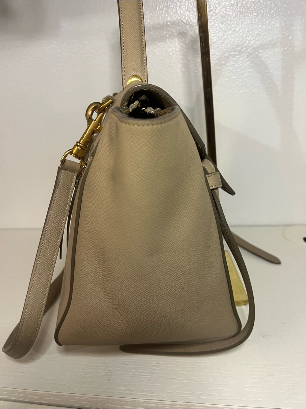 Celine Belt Bag Mini Beige Leather Handbag - Picture 9 of 16